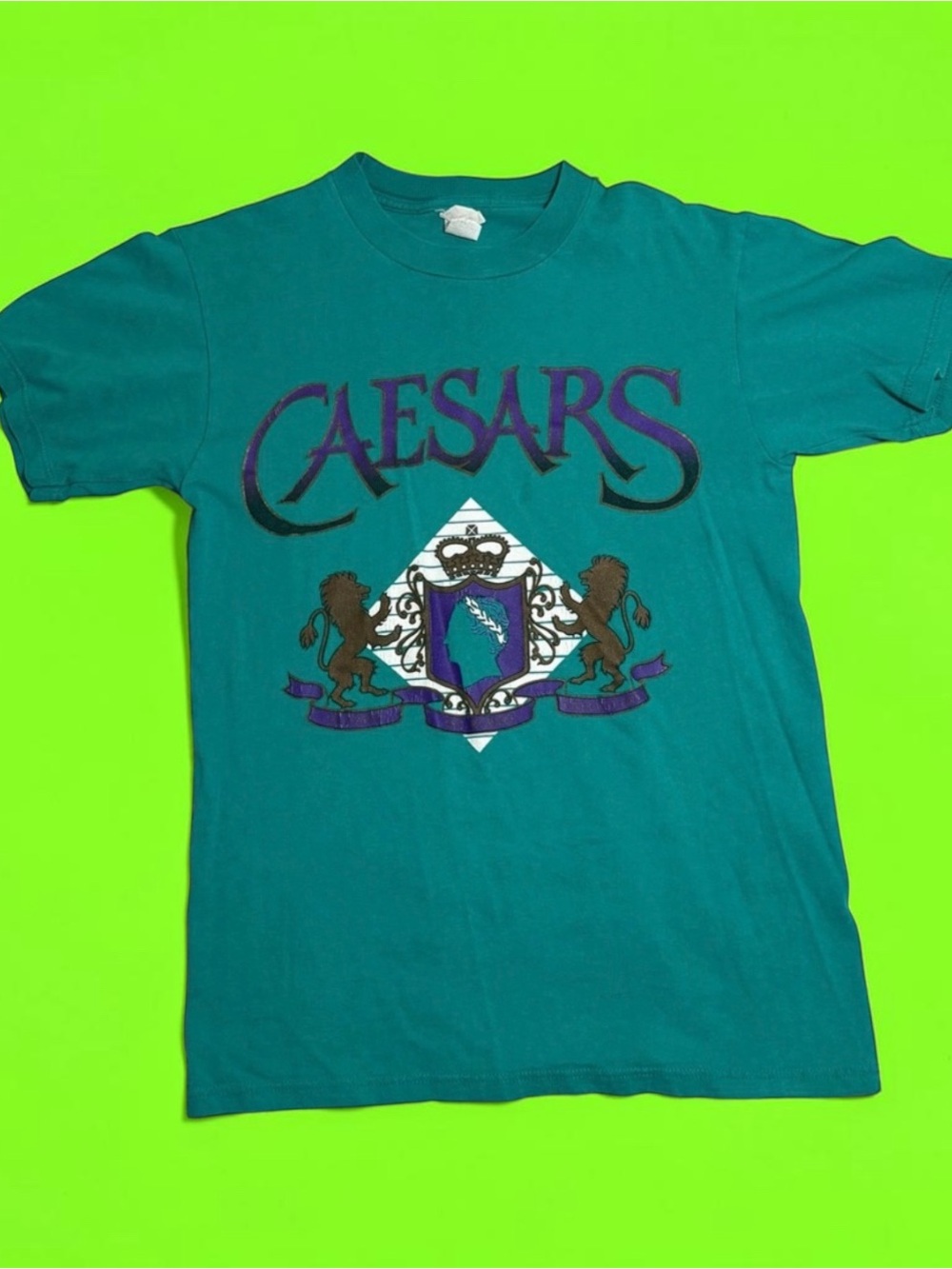 Vintage 90s Caesars Palace Casino Shirt Size Small Retro Las Vegas